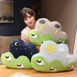 دمى Plush Kawaii Starry Grashy Gend Sheep Pillow Toys Soft Studged Hug Pillows Cushion for Kids Girls Home Decor 230603