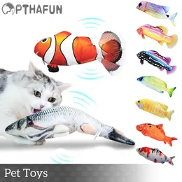 Toys Electric Cat Toy Fish Pet Cat Toys Simulazione Fish Swing Kitten Dance Fish Toy Cats Funny Cats che mastica le forniture di provviste USB Porta