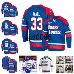 SJ98 CEOYOUTH NCAA UMASS LOWELL RIVER HAWKS Jersey Tyler Wall Chase Blackmun Matthew Brown Andre Leekenny Hausinger Ryan Lohin Josh Holmstrom 하키