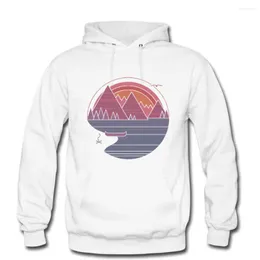Men's Hoodies The Mountains Are Calling Hiking Men's Outdoors Nature Camping High Quality Cotton Warm Hooded Sweatshirt Trekking Tops