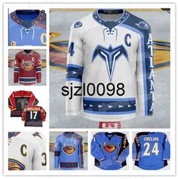 SJ98 CEOCUSTOM VINTAGE 17 ILYA KOVALCHUK ATLANTA SHRASHERS HOCKEY JERSEYS 15 DANY HEATLEY 39 TOBIAS ENSTROM 16 MARIAN HOSSA ICE JEJORSY SIZE S-XXXL