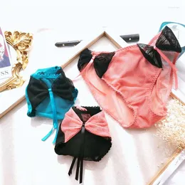 Womens Panties 6L Plus Size Summer Japanese Girl Traceless Bow Ribbon  Underwear Thin Black Mesh Translucent Female Lingerie Sexy 118 From  Nihaoliang, $7.05