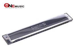 Swan SW244 Tremolo Gaita 24 Orifícios 48 Tons Tecla C com Caixa Preta 3818326