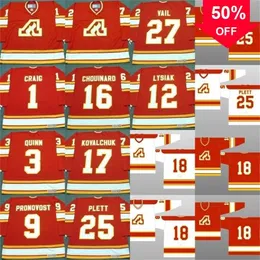 Mag Mit Atlanta Flames JIM CRAIG PAT QUINN JEAN PRONOVOST TOM LYSIAK GUY CHOUINARD ILYA KOVALCHUK WILLI PLETT ERIC VAIL Hockey-Trikots S-5XL