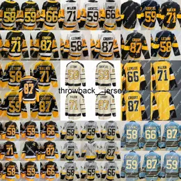 Thr 2023 Winter Classic Sidney Crosby Jersey Kris Letang Jake Guentzel 66 Lemieux Evgeni Malkin Maglie da hockey Black Light Blue Stadium Series cucite