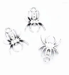 Charms 100st Spider Halloween 18x13mm Tibetan Bronze Silver Color Pendants Antika smycken som gör DIY Handgjorda hantverk F0283