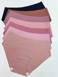 Leggings femininas 7 peças calcinha hipster sem costura, cueca biquíni sólida e confortável roupa íntima lingerie