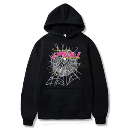 デザイナーSP5DER 555555 Young Thdppink -Spider Angel Print Men and Women For Men and Women Foam Pullover Web Hip Hop Graphics PVD ​​55555555 Factory Sales