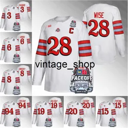 Vin 2023 Ohio State Buckeyes Football Hockey Jersey Scooter Brickey Jake Wise Cole McWard Jaedon Leslie Stephen Halliday Gustaf Westlund Matt Cassidy Jerseys