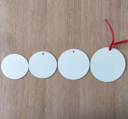 100pcs Christmas Decorations Sublimation DIY White Blank Aluminum Circle Shaped Festive Oranments7396008