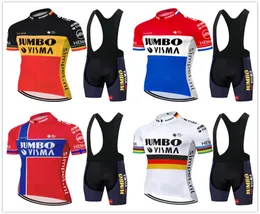 Tour De France 2020 Pro Team Jumbo visma Cycling Jersey Set Summer bicycle Clothing MTB bike Jersey bib shorts kit Ropa Ciclismo2985991