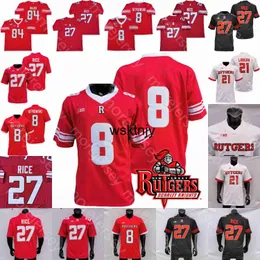 WSK NCAA College 911 Special Rutgers Scarlet Knights Football Jersey Ray Rice Pacheco Max Melton Vedral Cruickshank Jamier Wrightcollins Olakunle Fatukasi Tre Ave