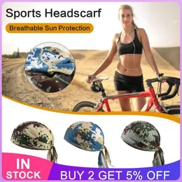 Cycling Caps Pirate For Fishing Hiking Quick-Dry Bandanas Headscarf Bicycle Riding Print Solid Color Sun Shade Men