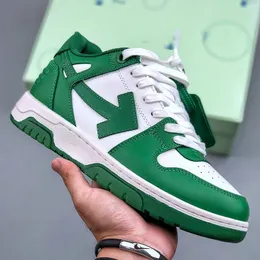 Grüne Sportschuhe für Herren und Damen, Designer-Herren-Sneaker für Damen, Ow-Marken-Sneaker, rutschfeste Sohle, Klassiker aus den 80ern, Übergröße, Größe 47–35, mit Originalverpackung