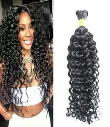 1030 Inch afro kinky curly Human Braiding Hair Bulk No Weft 1PC 100g natural black no weft human hair bulk for brai Human Hair Bu7920707