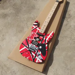 5150 Electric Guitar, Importerad Alder Body, Canadian Maple Fingerboard, Red and White Stripes, i lager, Quick Package
