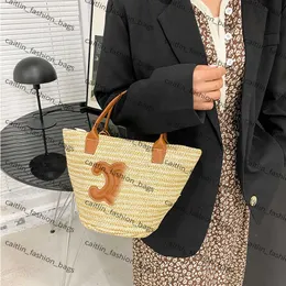 Torebki designerskie letnia torba słomiana torba na zakupy w torbie plażowe Kobiety luksusowe tkane duże torby krzyżowe Lady Remer koszyk BAGH24030702