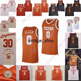 Vin 2023 Texas Longhorns Basketball Jersey NCAA College Durant Marcus Carr Sir'jabari Rice Timmy Allen Tyrese Hunter Bishop Dylan Disu Bamba Tucker White Orange