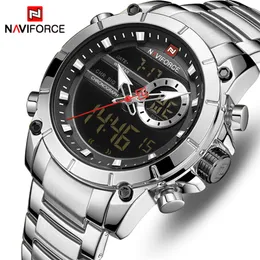 Orologio da uomo NAVIFORCE Luxury Brand Fashion Orologi digitali Orologio sportivo da uomo al quarzo Orologio da uomo in acciaio pieno Relogio Masculino201I