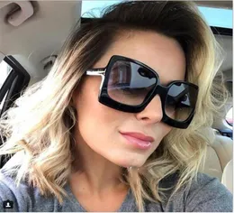 Sunglasses Brand Designer Oversized Lady Big Frame Black Square Shades Vintage Sun Glasses For Women Summer UV400 Oculos8049057