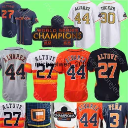 Mi208 WS Baseballtrikot Jose Altuve Alex Bregman Jeremy Pena Yordan Alvarez Jose Abreu Nolan Ryan Tucker McCullers Jr. Brantley Still Tippin Meyers Bannon McCormick