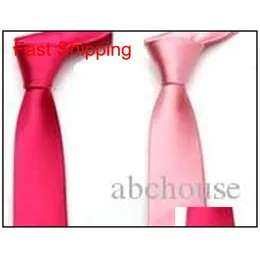 Neck Ties 5 Cm 24colors Mens Regular Sized Imitate Silk Solid Color Plain Wedding Necktie Len qylinK queen666083264