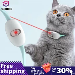 Toys Automatic Cat Toy Smart Laser necken Katzenkragen Elektrische USB -Ladekätzchen Amüsant Spielzeug Interactive Training Pet Artikel 2023