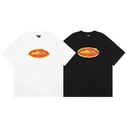 デザイナーTシャツアメリカンレトロストリートブラックハーフスリーブTシャツメンズサマーオクシデンタルハイストリートヒップホップルーズ特大短袖トップファクトリーセールス