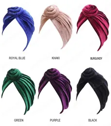 New Women Beanie Hats Winter Velvet Rabbit Ear Turban Hats Women Soft Velvet India Cap Hair Accessory Bandana Hairband8244847