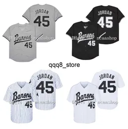 qq88 Michael Jor e Rookie Chicago Birmingham Barons 45 College Baseball Jersey Tamanho S-XXXL