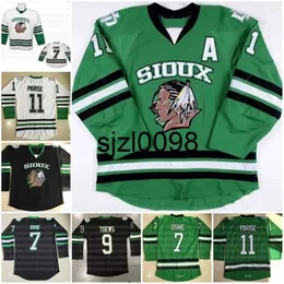 SJ98 CEOWVINTAGE North Dakota State Jersey 5 Chai Genoway 11 Darcy Zayak 29 Brock 100% zszyty walki Sufo University Hockey Jerseys