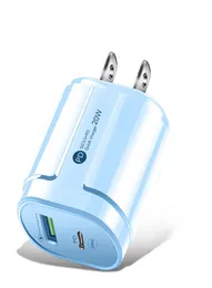 Cell phone charger USB high quality 20W fast charge PD AC dual port high power adapter professional whole8001207