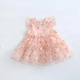 Abiti da ragazza Vestito da battesimo per neonati Vestiti per ragazze nate Fiori Stampa Principessa Battesimo per bambini 0-4 anni