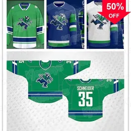 Mag MitNess Johnny Canuck AHL 2021 individuelles Hockey-Trikot, beliebige Nummer und Name, Herren Damen Jugend, alle genäht, Größe S-4XL