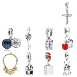 Подвеска из стерлингового серебра 925 пробы и браслет DIY Pandora, ожерелье, ювелирный подарок, резьба, подходит для женских ювелирных изделий, бесплатная доставка