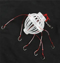 Fishing Tackle Sea Box Hook Monsters with Six Strong Carbon Steel Plastics Carp Spherical Explosion Hooks Tool2464135