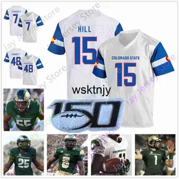 Wsk Custom Colorado State Football Jersey csu College Collin Ellison Hubbard Jan-Phillip Bombek Toby McBride Patrick O'Brien Marcus McElroy