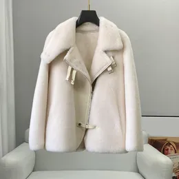 Мех Pudi из натуральной шерсти, новый дизайн, пальто, зимняя теплая парка, повседневная куртка на молнии, Ct268