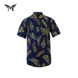 China personalizada em bom design havaiano novo design manga curta camisa casual masculina barata estampada INX