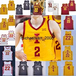 Mi08 Iowa State Cyclones Basketball Jersey NCAA College Jaren Holmes Gabe Kalscheur Caleb Grill Osunniyi Aljaz Kunc Tamin Lipsey Robert Jones Haliburton Niang