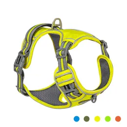 Obedience Reflective Nylon Pet Dog Harness Suitable For Medium And Large Dogs Dog Vest Adjustable Chest Strap Seat Belt AllWeather