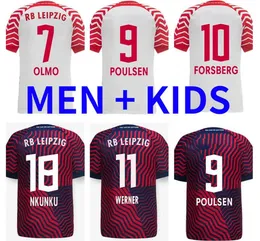 2023 2024 RBL HAIDARA OLMO SZOBOSZLAI SOCCER JERSEYS POULSEN 23 24 라이프 치즈 ​​저지 안젤리노 Nkunku Adams Kluivert Silva Laimer Moriba 축구 셔츠 남자 키트