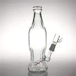 9 Inch Glass Water Bongs with 14mm male Hookah Thick Pyrex Unique Bong Soda Bottle Style Heady Recycler Beaker Oil Rigs for Smokin8429614