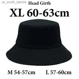 Big Head Man Man Big Skute Hats Boy 60-63 cm Plus Sime Summer Fisherman Cap Womens 54-57cm Pure Cotton Panama UPF50+ Sun Hat L230523