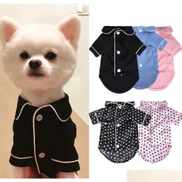 Dog Apparel Xsxl Pet Pajamas Winter Jumpsuit Clothes Cat Puppy Shirt Fashion Coat Clothing For Small Dogs French Bldog Yorkie Y2985 Dhilg