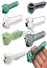QBsomk Hookahs Smoking Blown Glass Hand Pipes Cheap Pyrex Glass Tobacco Spoon Pipes Mini Small Bowl Pipe Unique Pot Pipes Smoking 7824524