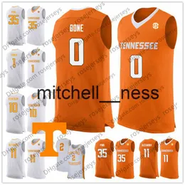 MIT8 Dostosowane NCAA 2022 Tennessee Volunteers Basketball Jersey 10 John Fulkerson 13 Olivier Nkamhoua 2 Williams 5 Schofield 11 Springer 35 Pons Men Men Youth Jer