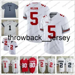 Thr Custom Ohio State Buckeyes #2 Chase Young 5 Garrett Wilson 12 Gunnar Hoak 24 Marcus Crowley Justin Fields White Red Grey Black Camo Jerseys