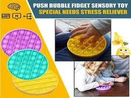 DHL SHIP New Push Pop Foam Toy Fidget Sensory Autismo Alivio Estrés Necesidades especiales Silent Classroom Squeeze Toy2788285