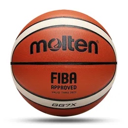 ボール高品質のバスケットボールボール公式サイズ765 PUレザーアウトドアインドアマッチトレーニング男性女性バスケットボールバロンセスト230603